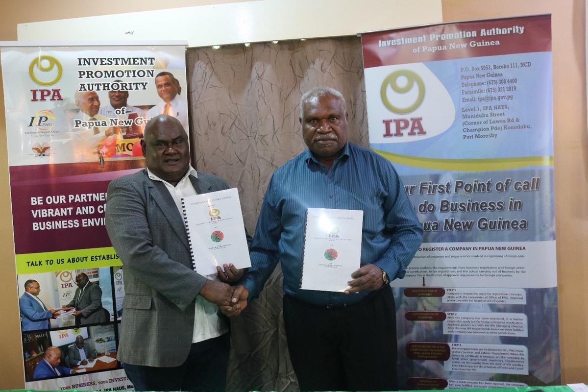 IPA SIGNS MOU WITH EASTERN HIGHLANDS PROVINCIAL ADMINISTRATION