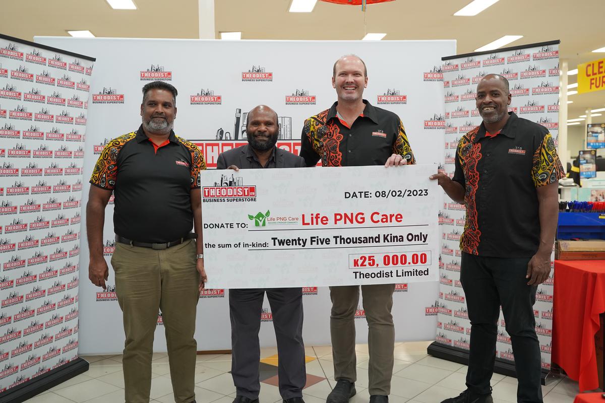 Theodist Renews Partnership, Donates K25,000 Towards Life PNG Care Inc.