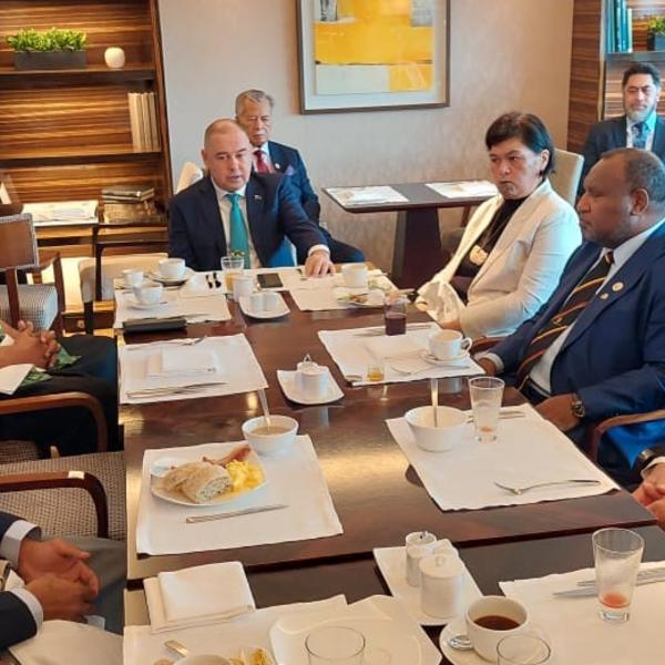 PNG PM Marape Participates in PIF Leaders Breakfast Caucas