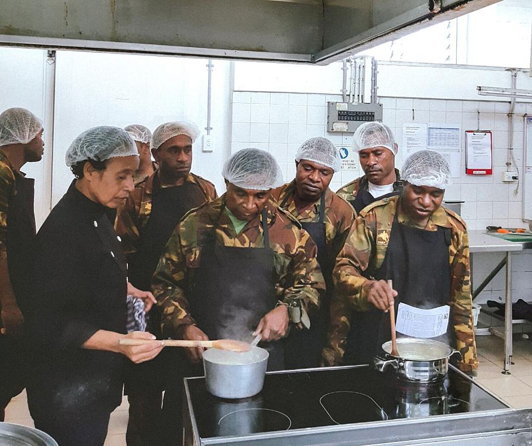 Catering company trains soldiers with vital culinary skills