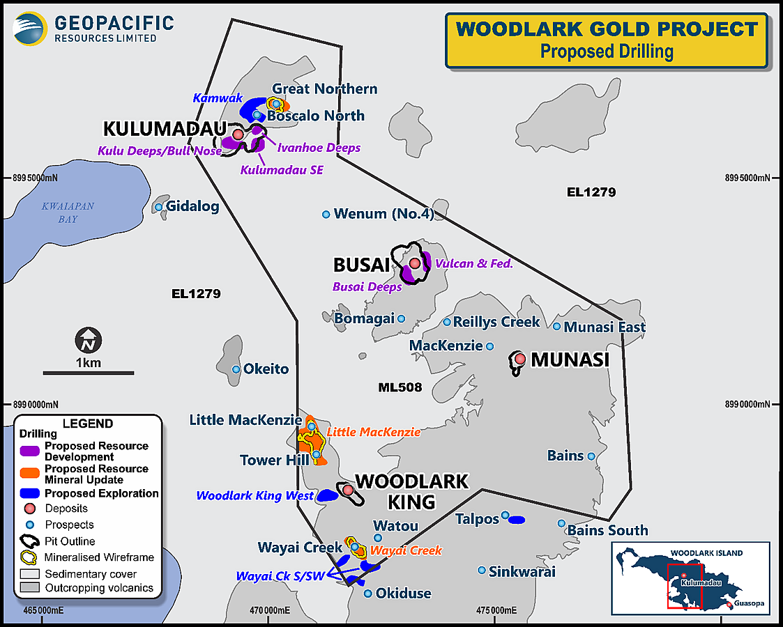 Drilling Commenced at 1.67 Moz1 Woodlark Gold Project