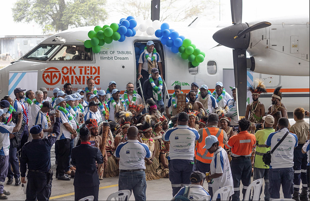 Ok Tedi Congratulates Milum Aviation, Launches Three Dash 8 Aircraft