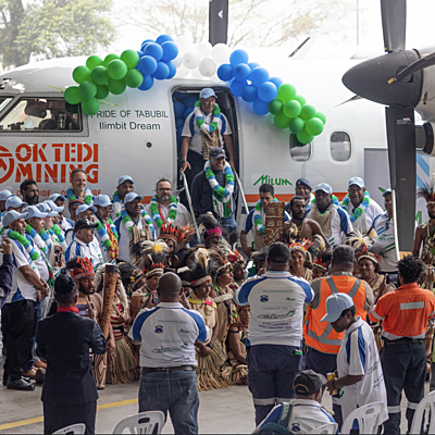 Ok Tedi Congratulates Milum Aviation, Launches Three Dash 8 Aircraft